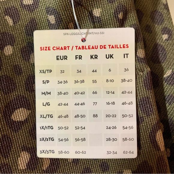 NWT SPANX Loom At Me Now Leggings Olive Leopard XL - Picture 8 of 9